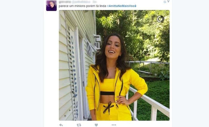 Look amarelo usado por Anitta no Mais Você