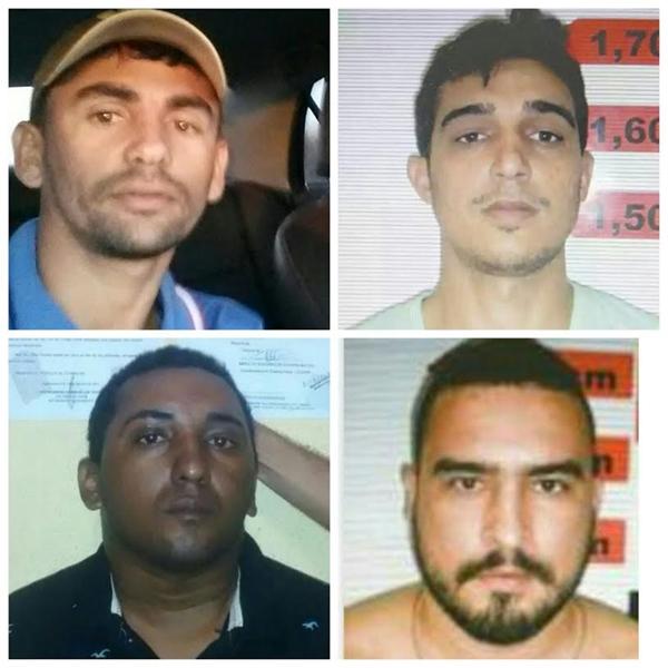 Os quatro suspeitos que participaram da tentativa de assalto