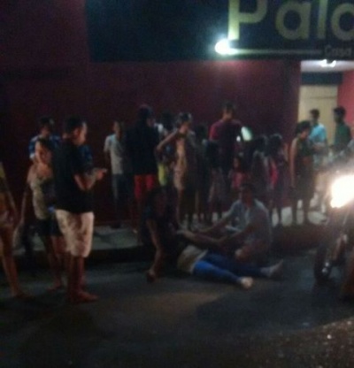 Ciclista ficou ferido após atropelamento (Crédito: Reprodução)