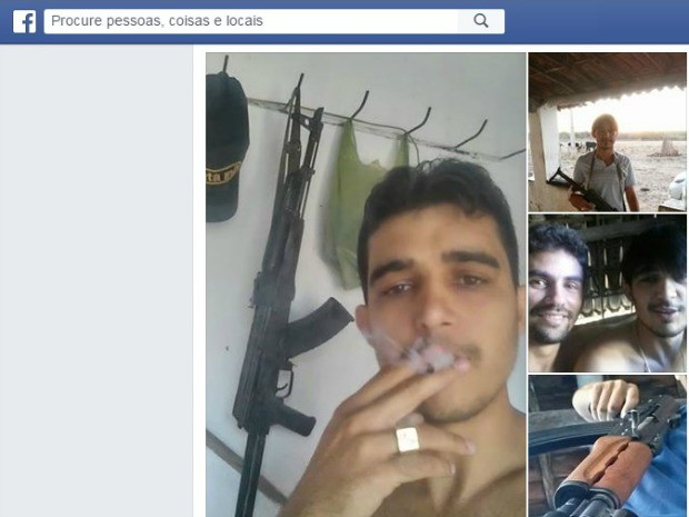 Fotos em celular do suspeito ajudaram a polícia a localizá-lo (Crédito: Reprodução)