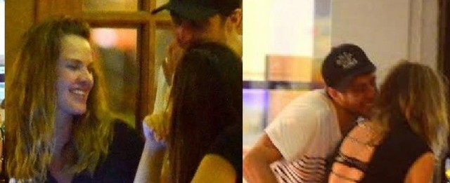 Ex-BBB Daniel troca olhares e tenta beijar Leticia Birkheuer em bar