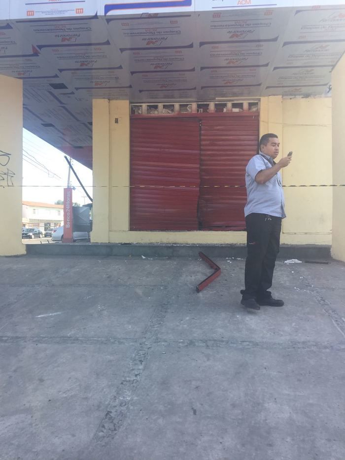 Bandidos explodiram caixa eletrônico (Crédito: Reprodução)