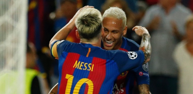 Neymar e Messi (Crédito: Reuters)