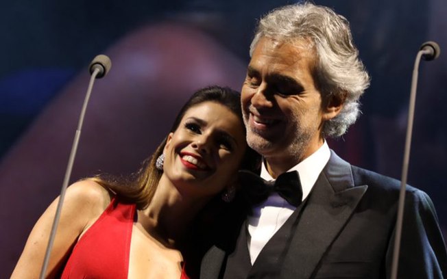 Paula Fernandes e Andrea Bocelli (Crédito: Reprodução)
