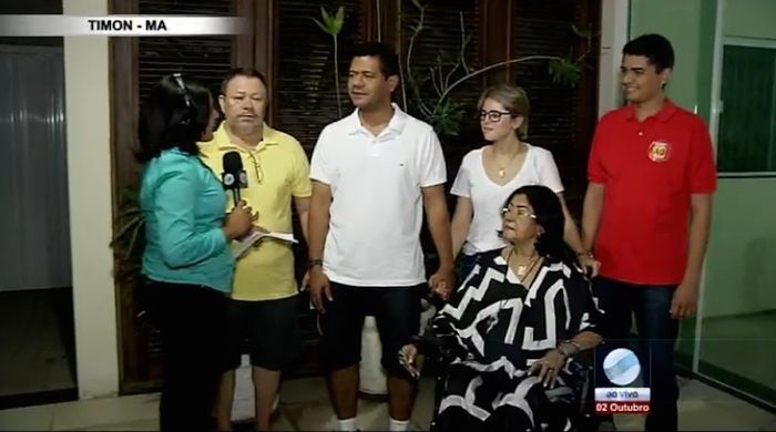 Luciano em comemoração com a família (Crédito: Reprodução/TV Meio Norte)