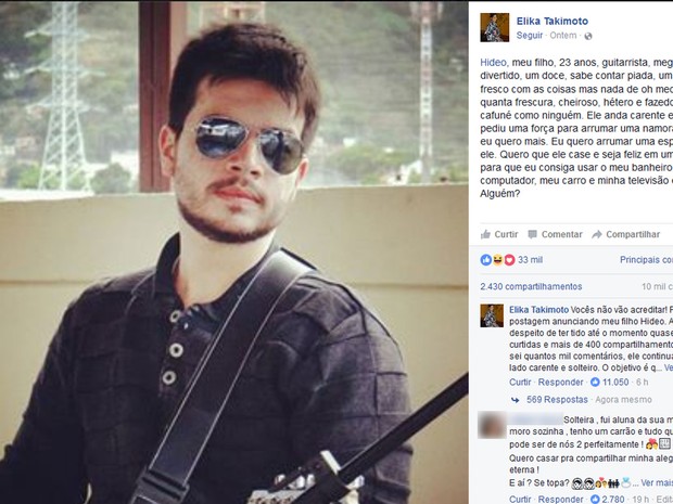 Mãe 'anuncia' filho para mulheres e post viraliza na internet