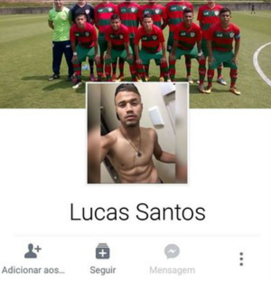 Página do Facebook de Lucas Santos, o garoto que faleceu (Crédito: Reprodução)