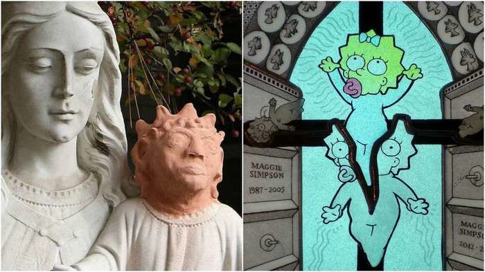 A escultura foi comparada com a Maggie Simpson (Crédito: BBCBrasil.com)