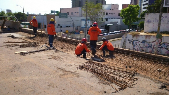 Obras na ponte JK (Crédito: Divulgação)