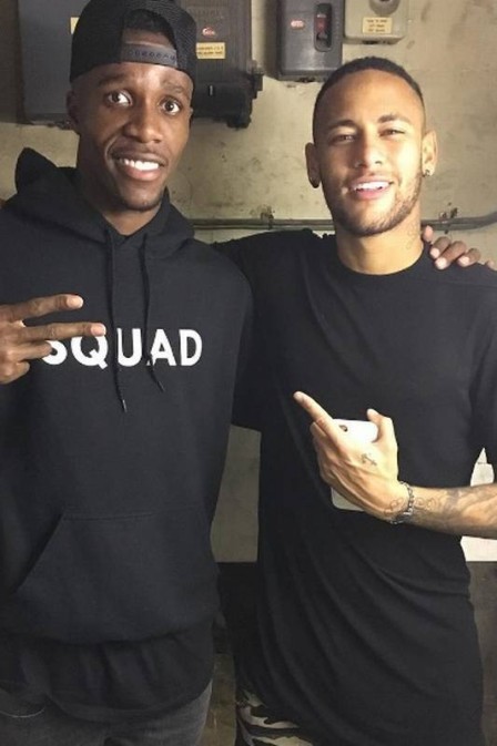 Wilfried Zaha e Neymar (Crédito: Reprodução)