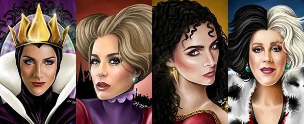 Famosas brasileiras são transformadas em vilãs da Disney