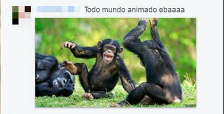 Post nos comentários da publicação da garota