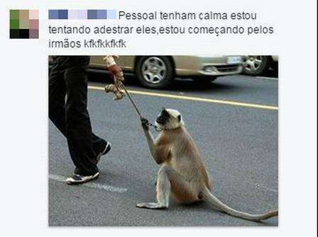 Post nos comentários da publicação da garota