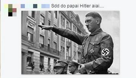 Post nos comentários da publicação da garota