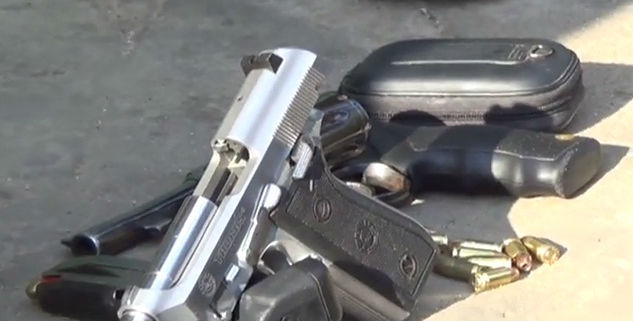 Armas encontradas com os acusados (Crédito: Rede Meio Norte)