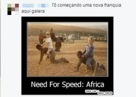 Post nos comentários da publicação da garota