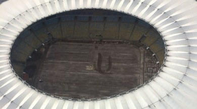 Gramado do Maracanã foi retirado na terça-feira (Crédito: CBN)
