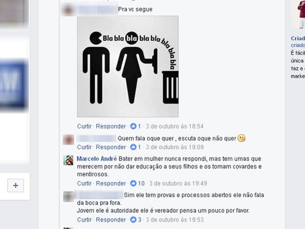 Comentário gerou revolta (Crédito: Reprodução)