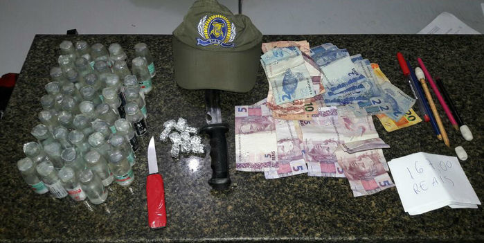 Material encontrado com Adriane Sales e Nonato Rafael (Crédito: Divulgação)
