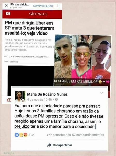 Montagem feita com a deputada Maria do Rosário