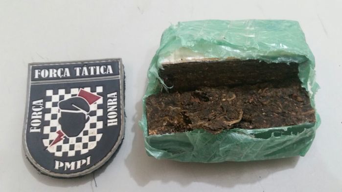Droga apreendida com criança de apenas 12 anos (Crédito: Divulgação)