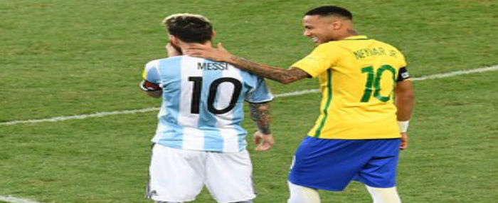 Comentarista elogia Neymar: "Gols foram como socos em Messi"
