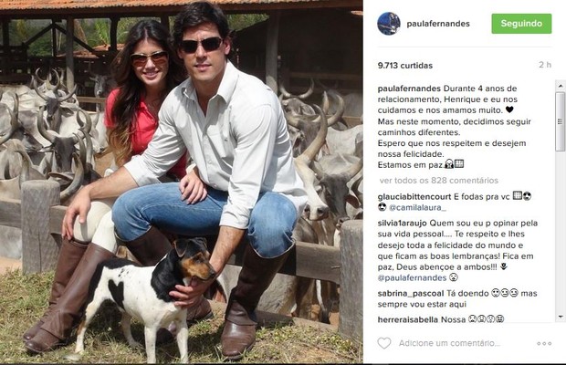 Paula Fernandes colocou ponto final no noivado (Crédito: Reprodução/ Instagram)