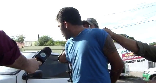 Homem acusado de agredir a esposa (Crédito: Rede Meio Norte)