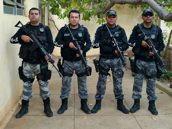 Policiais que participaram das ações (Crédito: Divulgação)