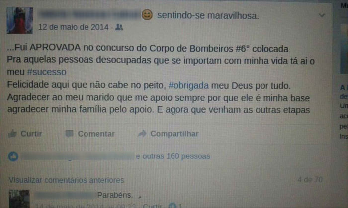 Postagem da aluna presa na última quinta-feira (17) (Crédito: Reprodução)