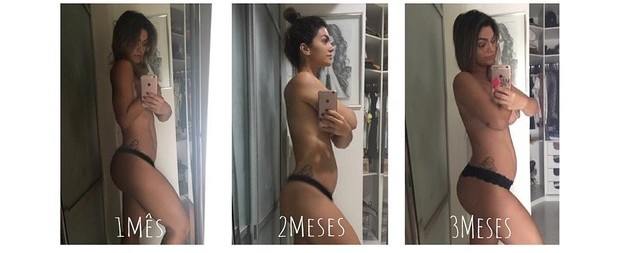 Kelly Key mostra, em fotos, a evolução da gravidez
