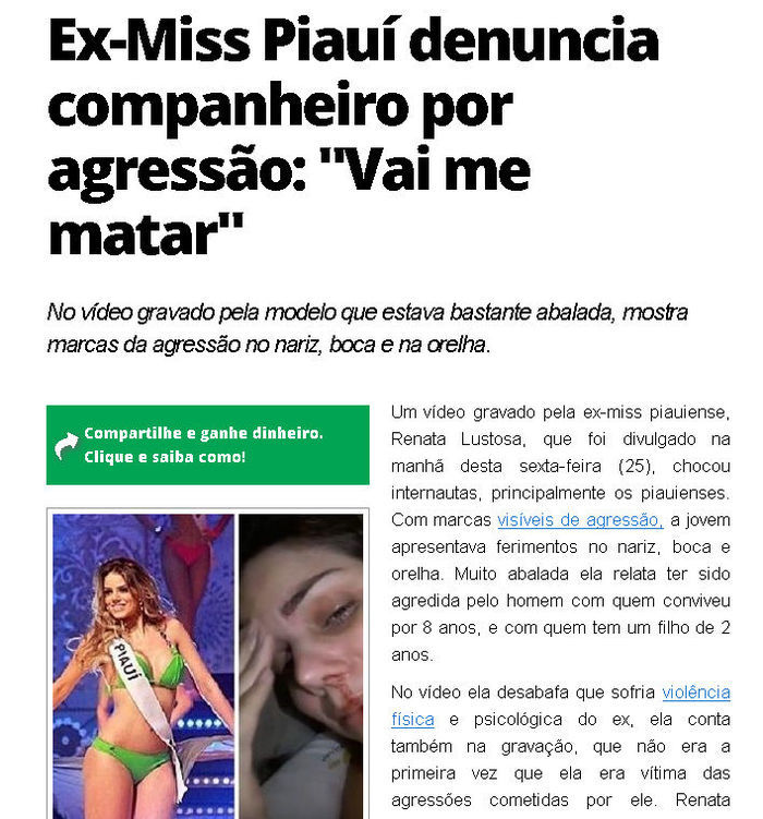 Matédria publicada pelo blastingnews (Crédito: Reprodução)