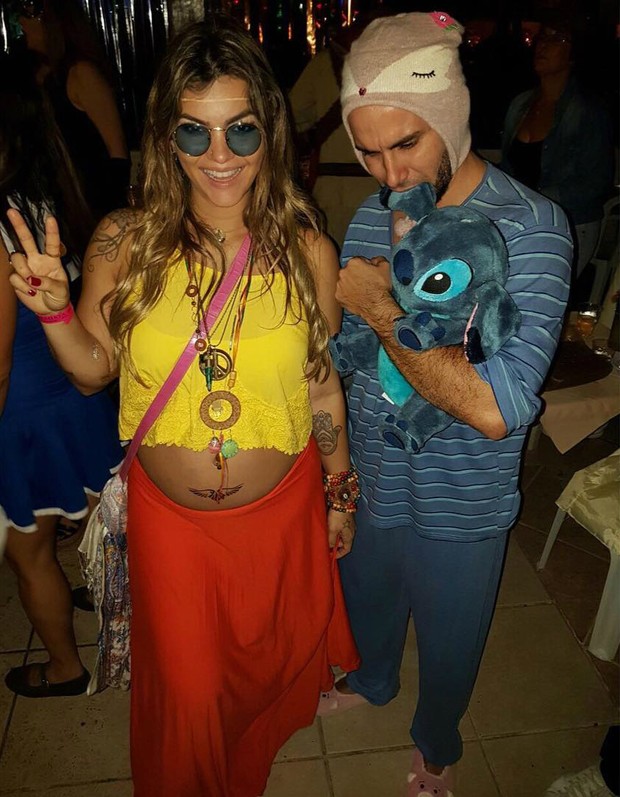 Kelly Key exibe barrigão de sete meses em festa à fantasia (Crédito: Reprodução)