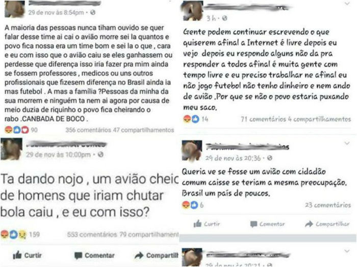 Após polêmica, posts foram apagados