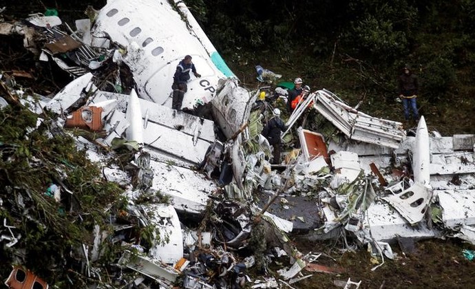 Acidente com avião da Chapecoense matou 71 pessoas (Crédito: Agência Reuters)