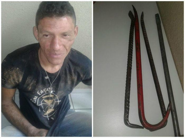 O acusado tentou fugir após ser flagrado, mas foi contido pelo povo