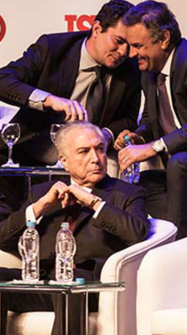 Juiz Sérgio Moro com o senador Aécio Neves