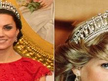 Kate Middleton usa tiara de diamante favorita da princesa Diana