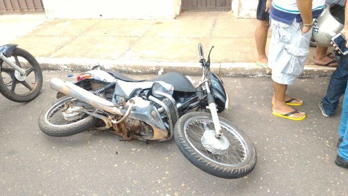 Motocicleta envolvida no acidente
