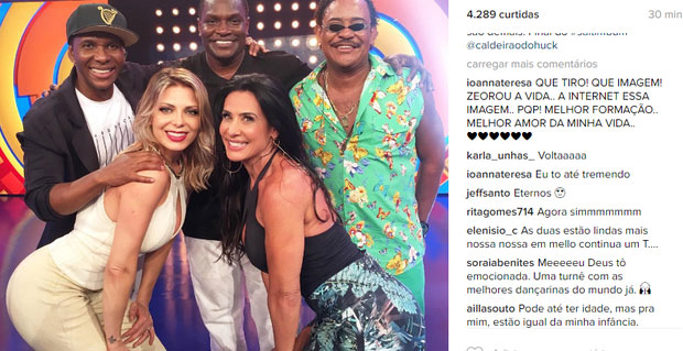 Ex-integrantes do É o tchan (Crédito: Reprodução/ Instagram)