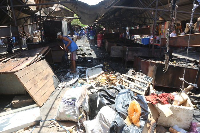 incêndio no Mercado Central destruiu 68 barracas