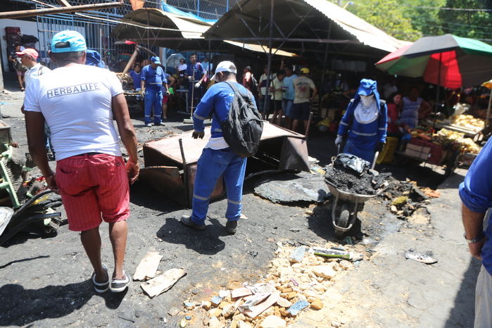 Incêndio no Mercado Central destruiu 68 barracas