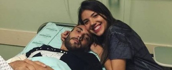 Alan Ruschel posa com a irmã em hospital de Chapecó: ‘Grata a Deus"
