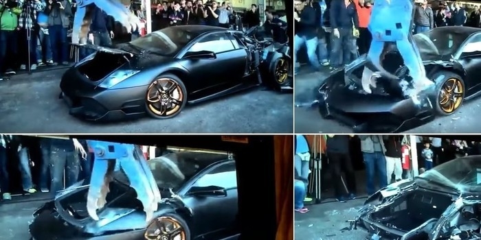 Lamborghini de R$ 1,2 milhão importado ilegalmente é destruído