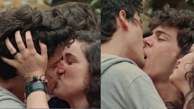 Após cena de sexo com Marquezine, Jesuíta Barbosa dá beijo triplo