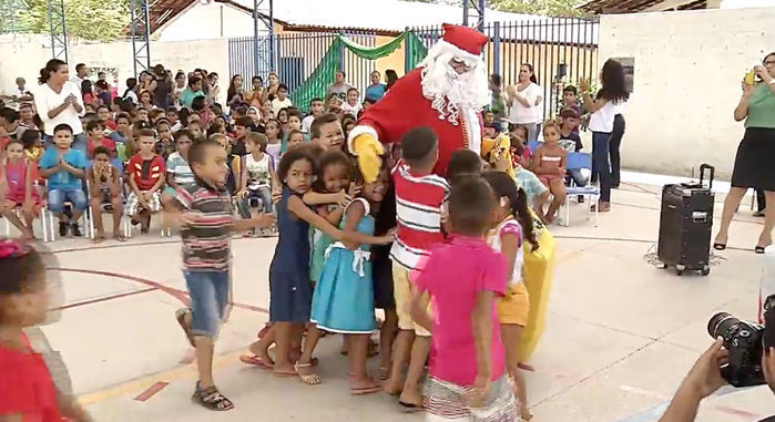 Papai Noel na Casa Meio Norte (Crédito: Reprodução)