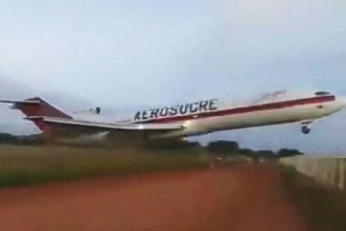 Aeronave de carga, do tipo 727, de matrícula HK4544 (Crédito: Reprodução)