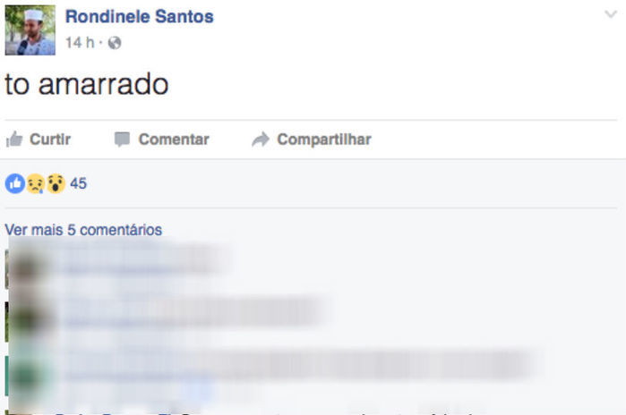 Pedidos de socorro do Pai de Santo nas redes sociais