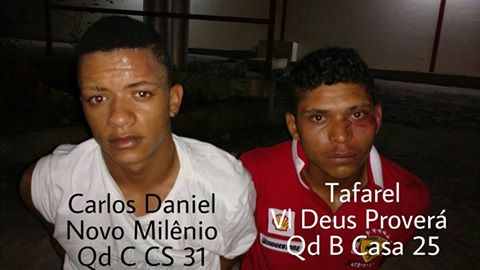 Dupla suspeita de praticar assaltos é presa na Usina Santana
