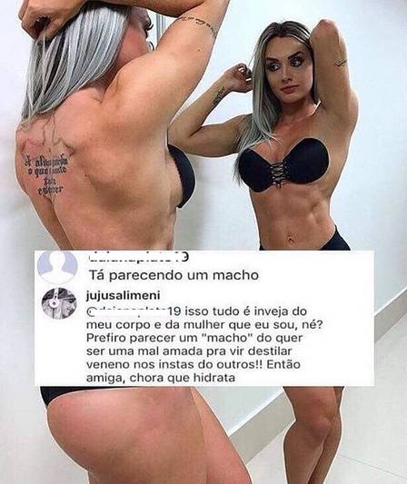 Juju Salimeni rebate seguidora na web: "Inveja do meu corpo"